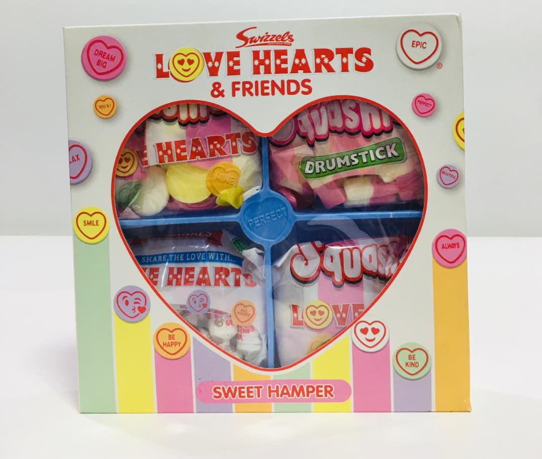 SWIZZELS LOVE HEARTS & FRIENDS SWEET HAMPER