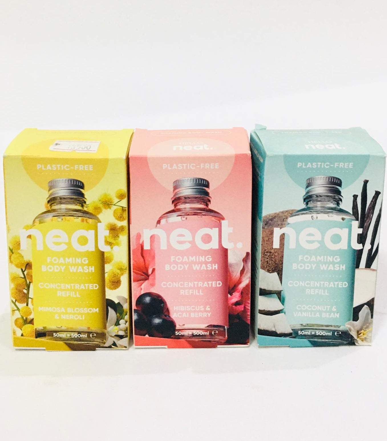 Neat foaming body wash concentrated refills