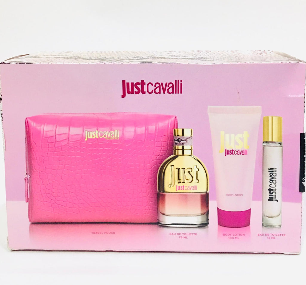 Roberto Cavalli Just Cavalli For Her Roberto Cavalli Just Cavalli eau de toilette 90 ml travel spray 15 ml body lotion 100 ml toiletry bag 1 pc