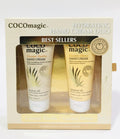 COCOmagic Hydrating Hand Cream Duo features coconut oil and botanical extracts in vanilla and honey scents.