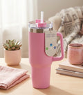 Double wall drinking tumbler pink