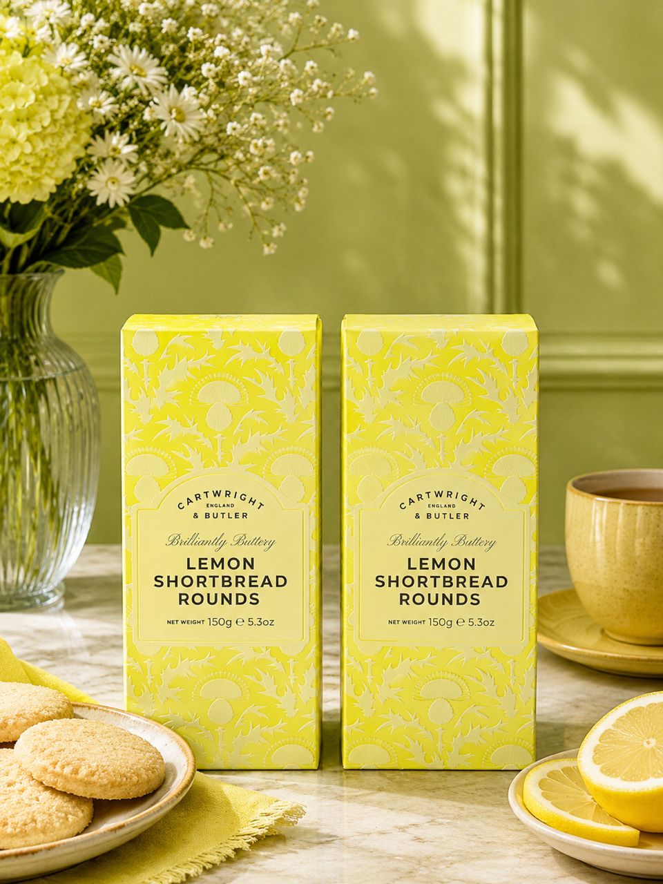 CARTWRIGHT AND BUTLER BRILLIANTLY BUTTERY LEMON SHORTBREAD ROUNDS