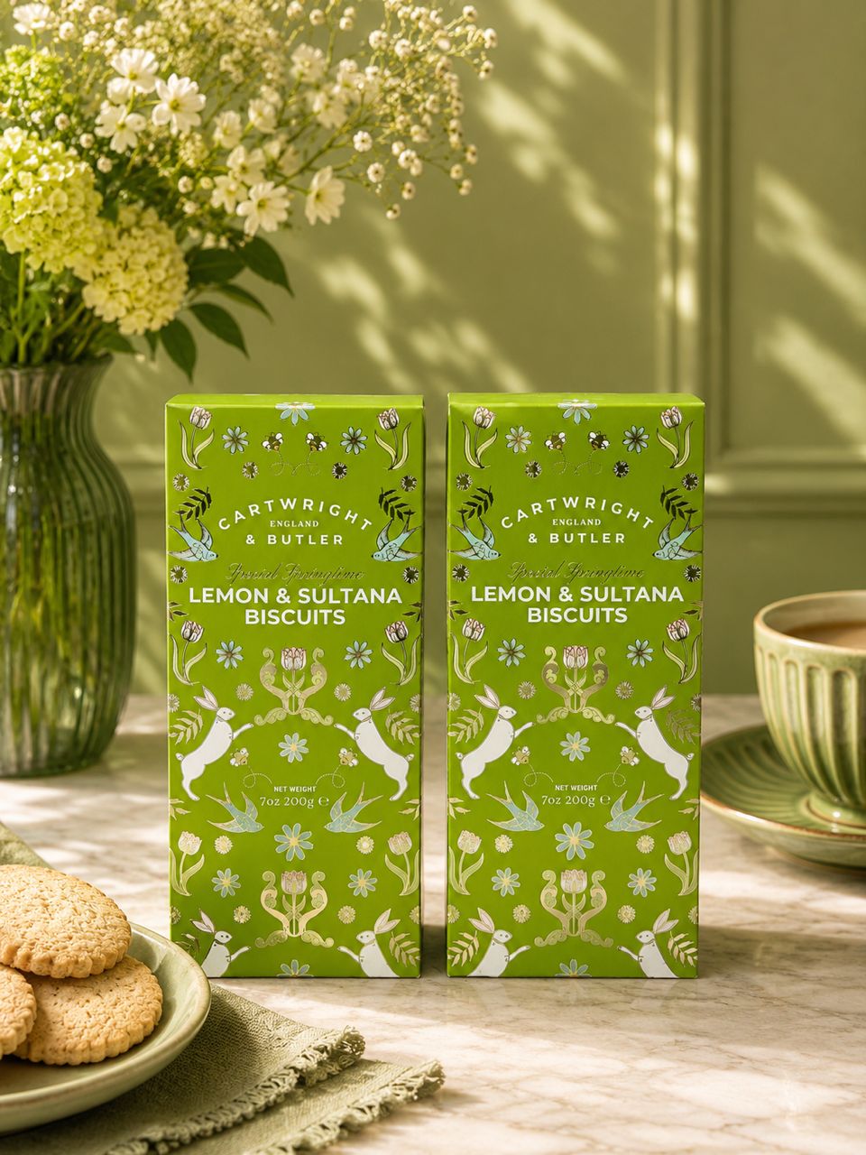 CARTWRIGHT & BUTLER SPECIAL SPRINGTIME LEMON & SULTANA BISCUITS