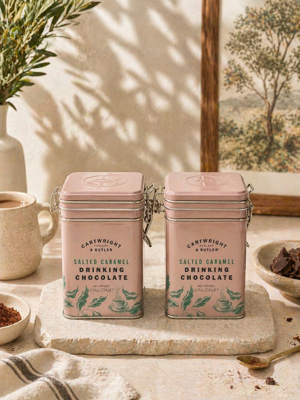 CARTWRIGHT & BUTLER SALTED CARAMEL DRINKING CHOCOLATE.