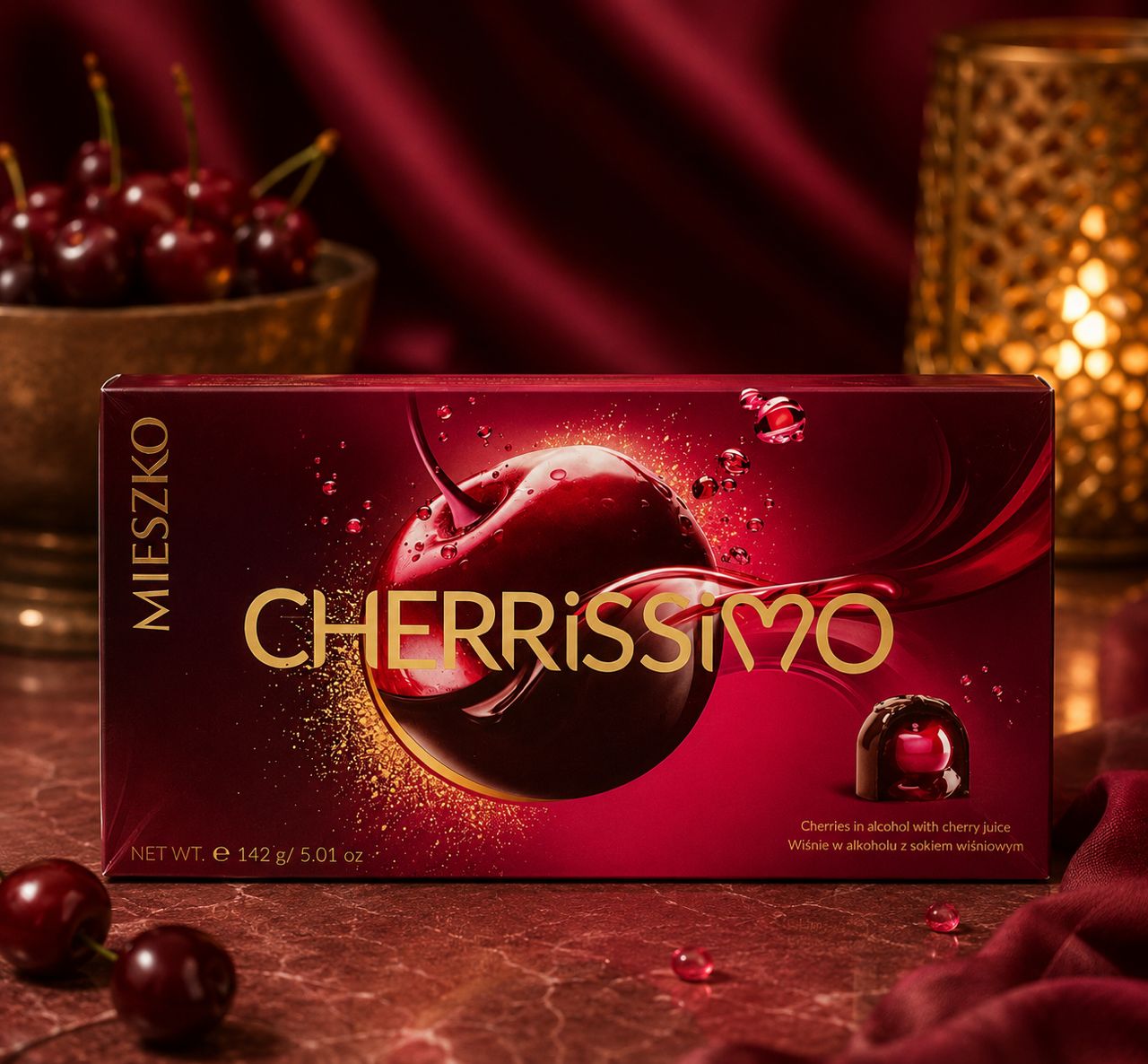 MIESZKO CHERRISSIMO CHERRIES IN ALCOHOL WITH CHERRY JUICE