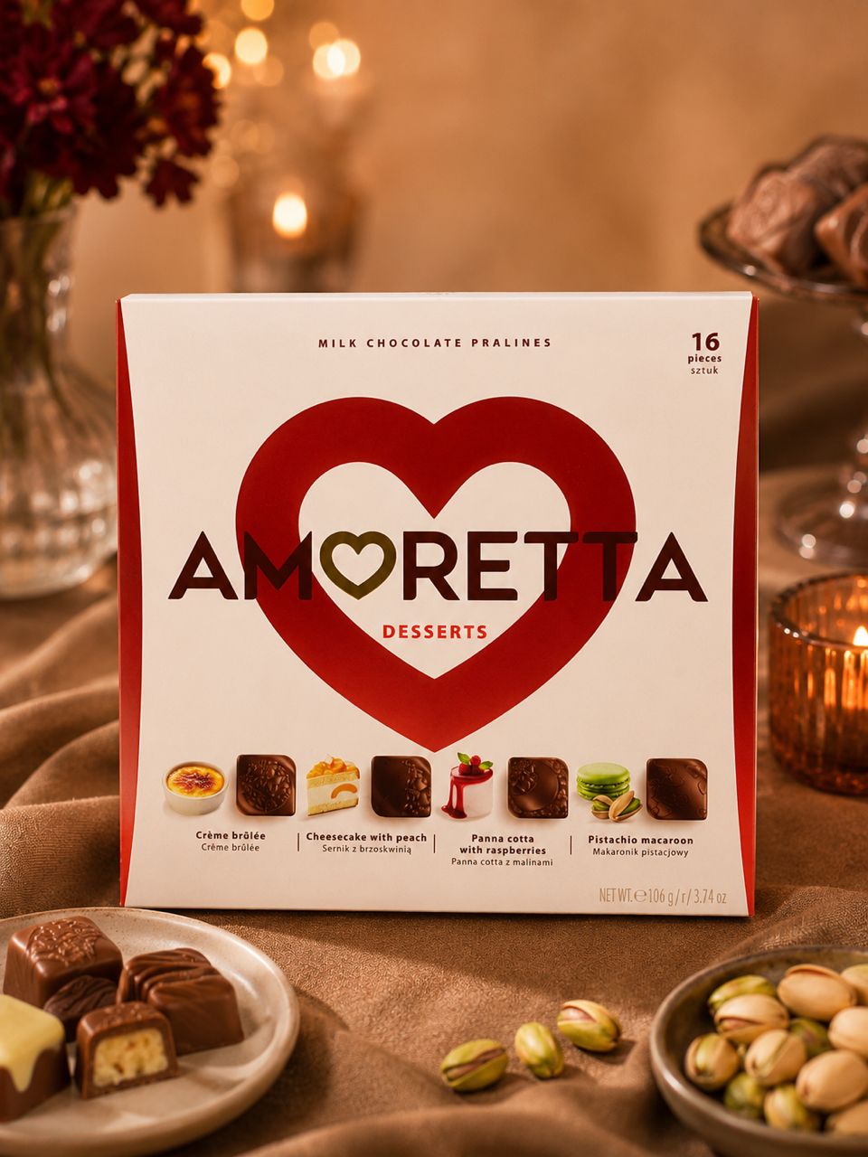 AMORETTA DESSERTS MILK CHOCOLATE