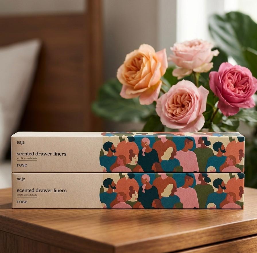 Saje scented drawer liners set of 5 scented sheets