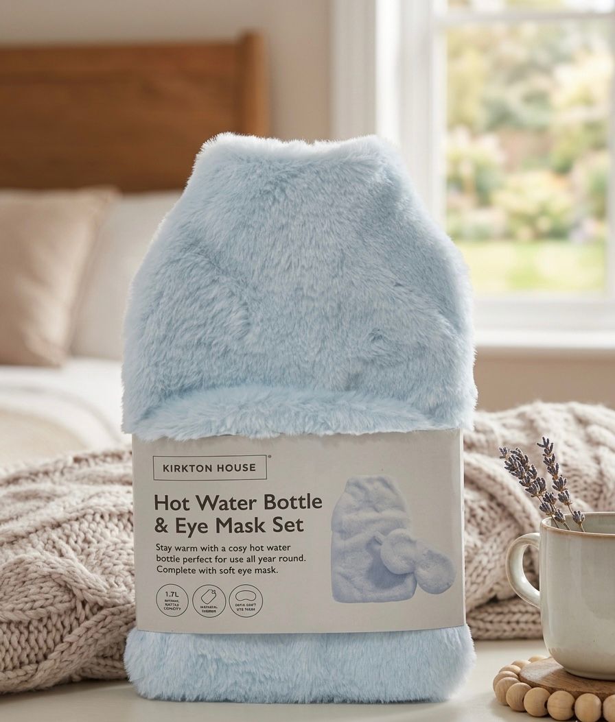 Kirkton house hot water bottle & eye mask