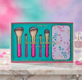 Pink sky travel brush set