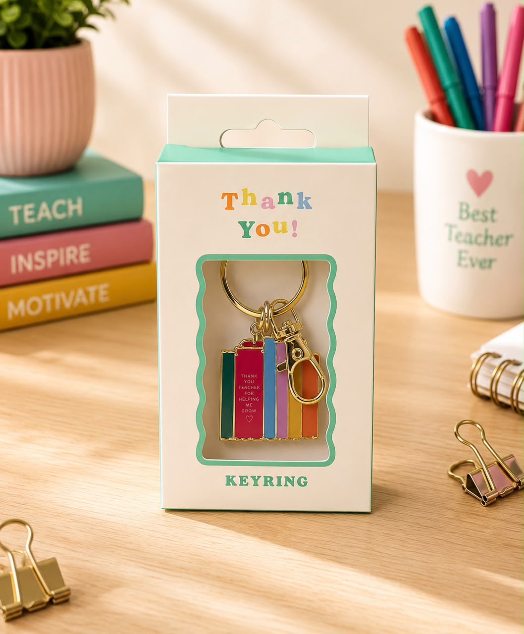 Thank you best teacher keyring