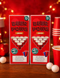 Beer pong game on