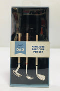 Miniature golf club pen set