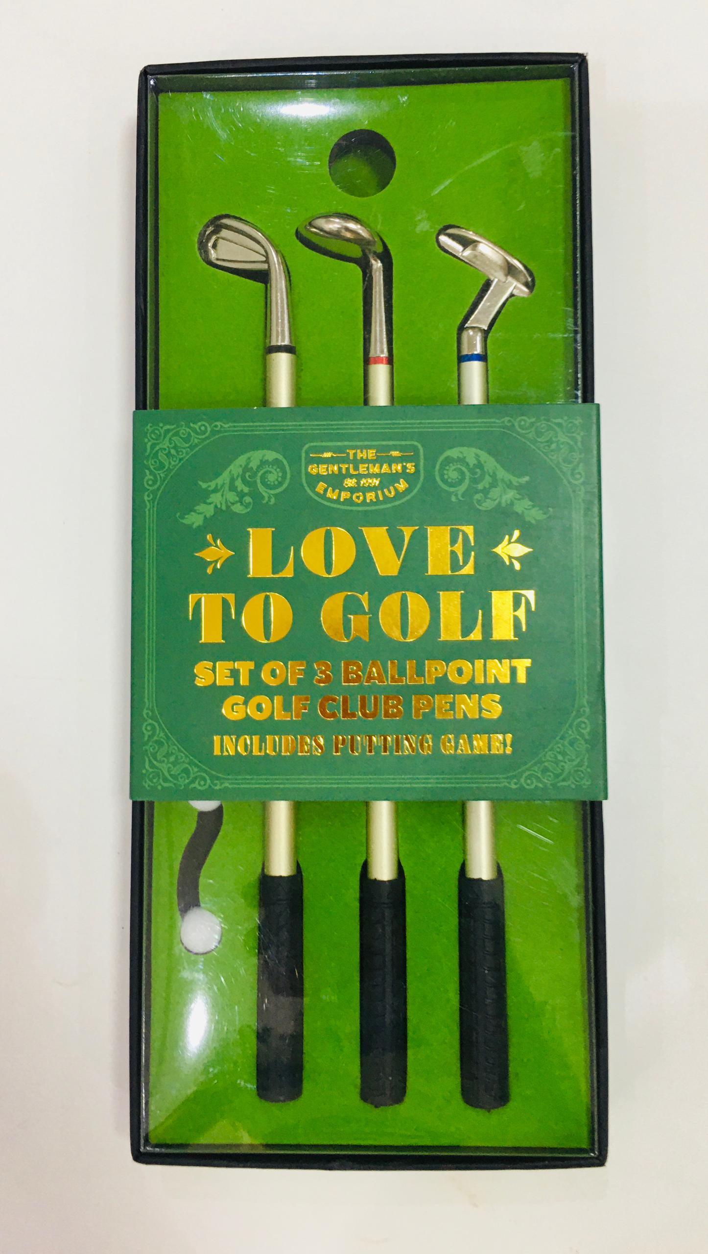 THE GENTLEMAN'S EMPORIUM LOVE OF GOLF SET OF 3