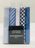 JEFF & CO COTTON HANDKERCHIEFS PACK OF 5
