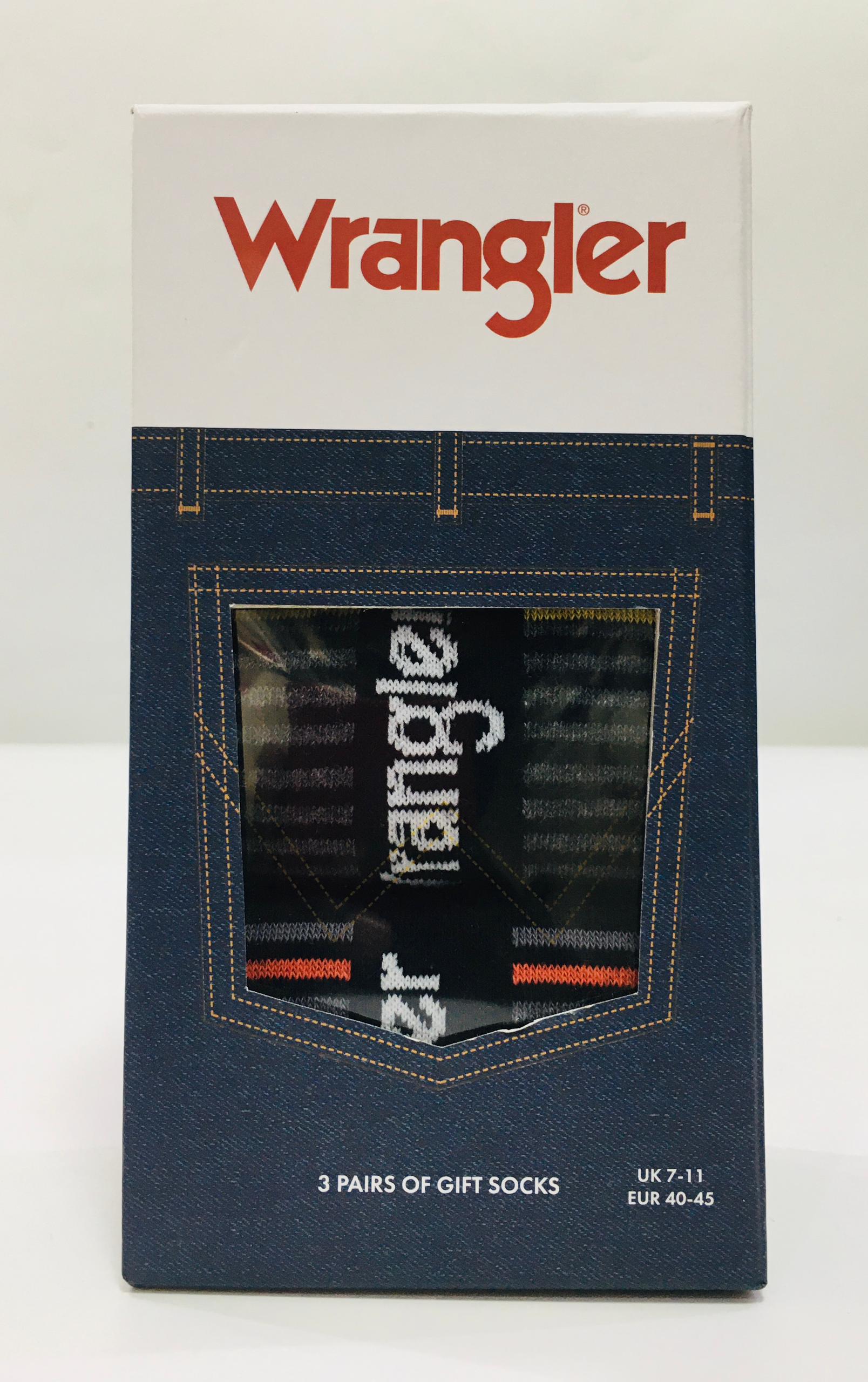WRANGLER 3 PAIRS OF GIFT SOCK UK 7-11