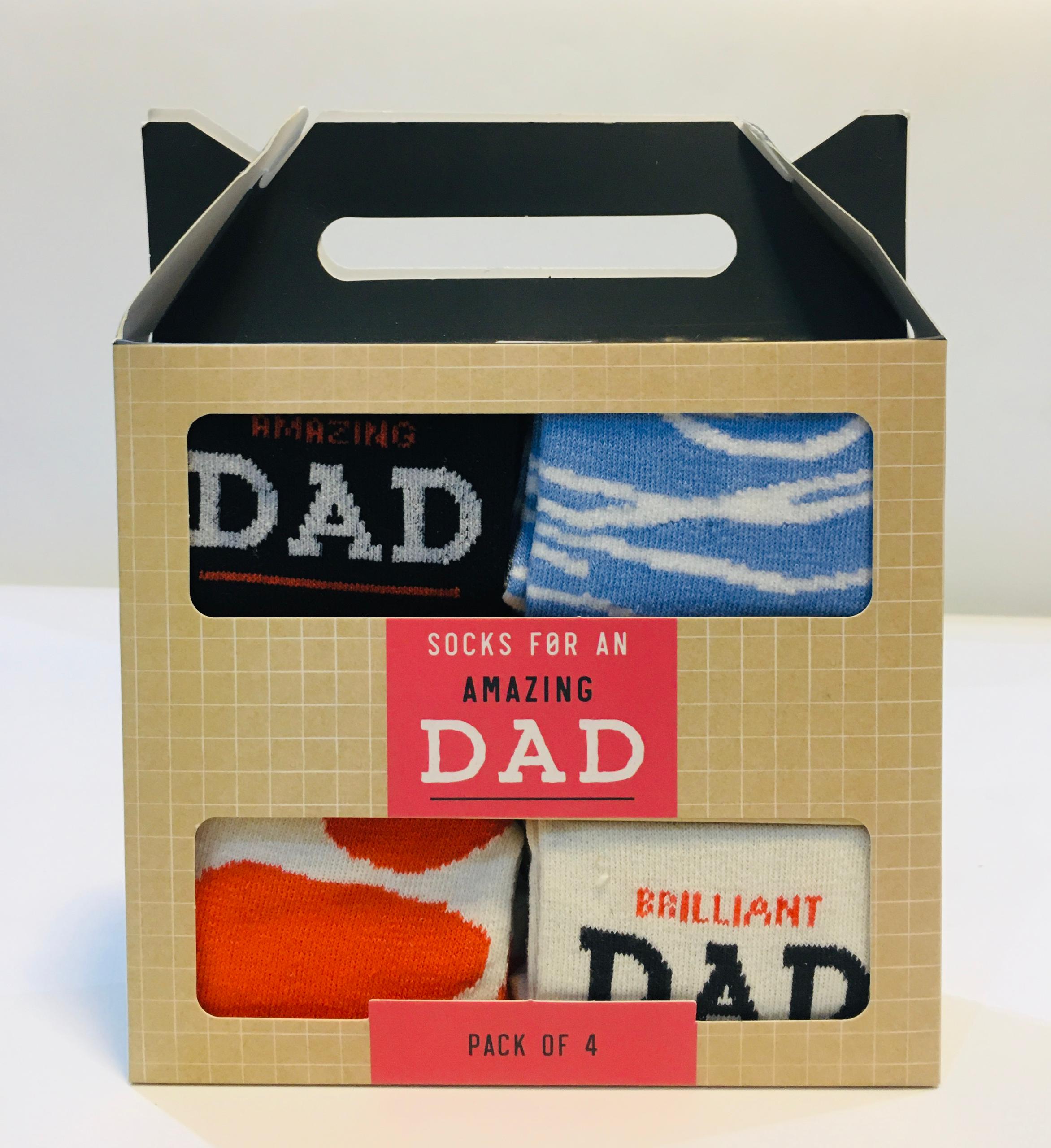 SOCKS FOR AMAZING DAD PACK OF 4