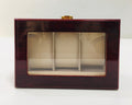 MABLEVI BROWN GLASS 3 WATCH HOLDER CASING