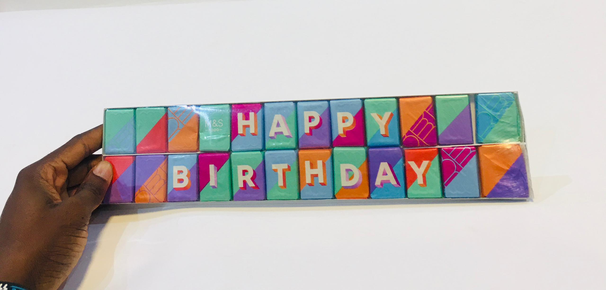 M&S HAPPY BIRTHDAY MILL & CHOCOLATE 165G