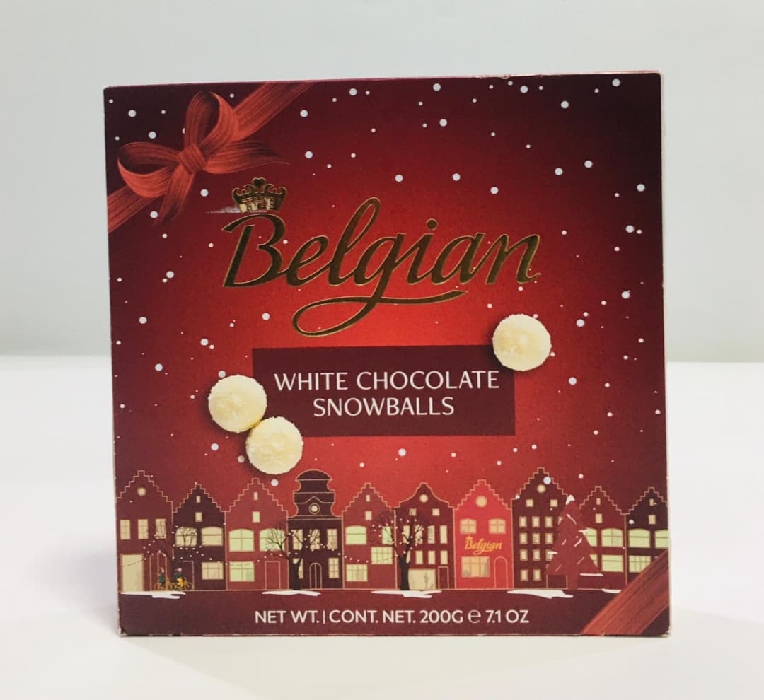 BELGIAN WHITE CHOCOLATE SNOWBALLS 200G