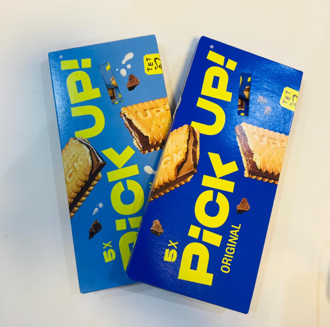 PICK UP CHOCO & MILK CHOCOLATE BISCUIT 140G